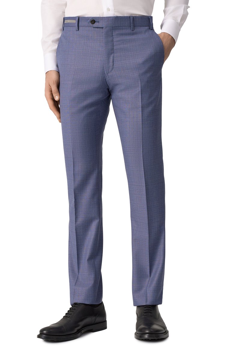 Мужской шерстяной костюм CORNELIANI синего цвета, арт. 256008-2518284_SET | Фото 6 (Рукава: Длинные; Материал подклада: Купро; Материал внешний: Шерсть; Костюмы М: Однобортный; Стили: Классический)