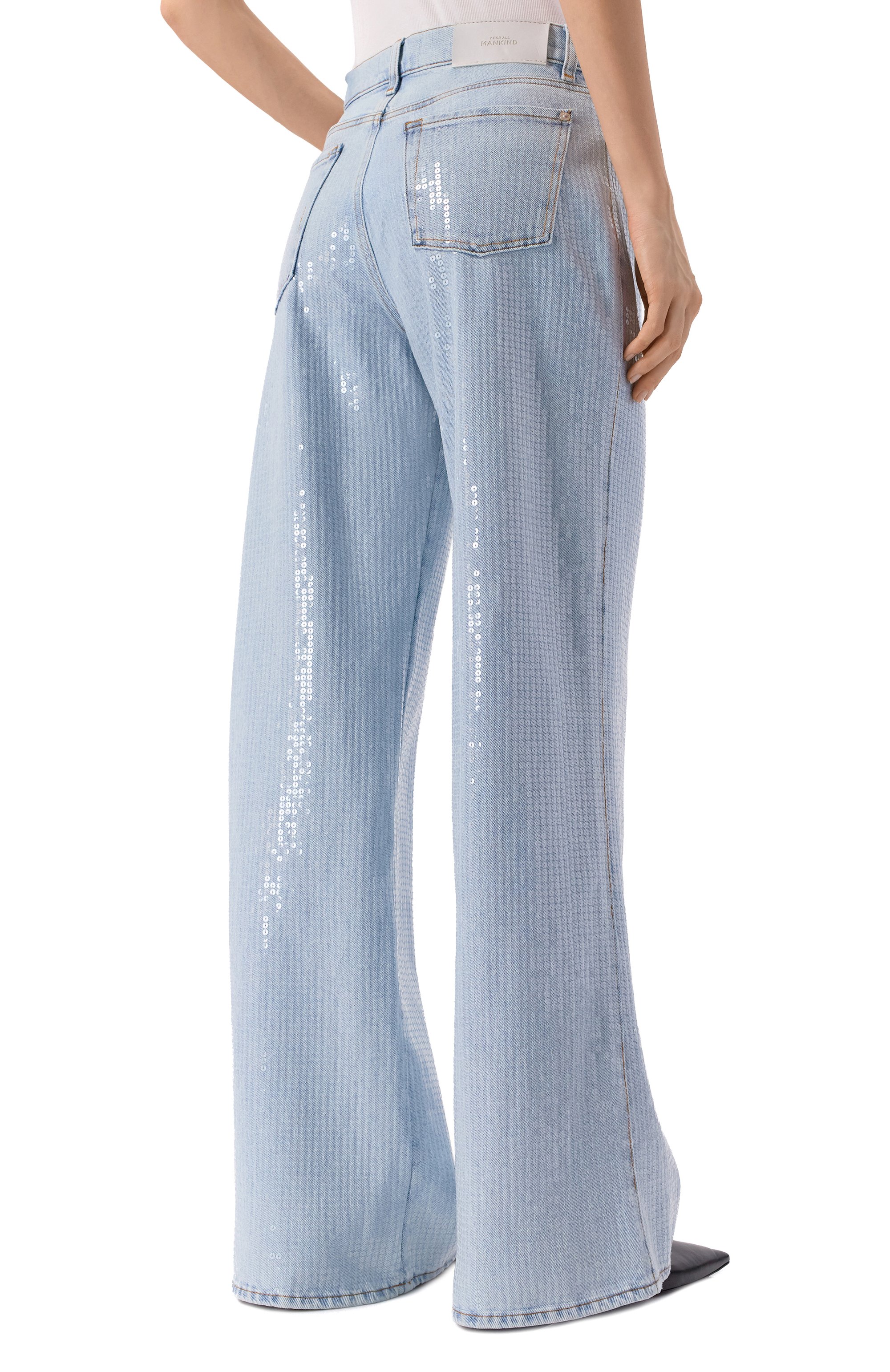 Джинсы с отделкой пайетками lotta 7 FOR ALL MANKIND, арт. 7UG2PC10-1ZX, фото 4