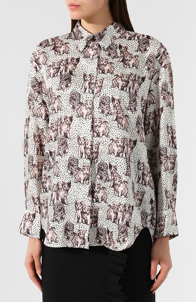 Рубашка с принтом MSGM, арт. 2741MDE10B 195651, фото 3