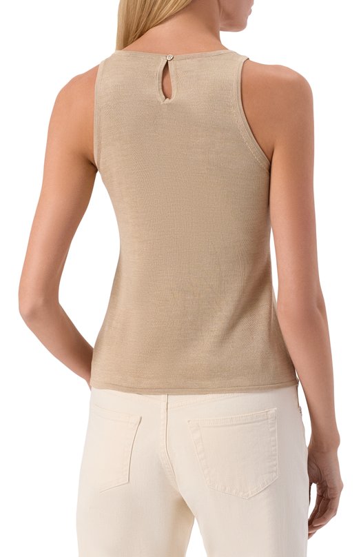 Шелковый топ MVST WS60-1594-01MU Бежевый  WS60-1594-01MU Фото 4