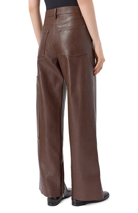 Брюки из экокожи MSGM 3942MDP13X/257804 Коричневый  3942MDP13X/257804 Фото 4