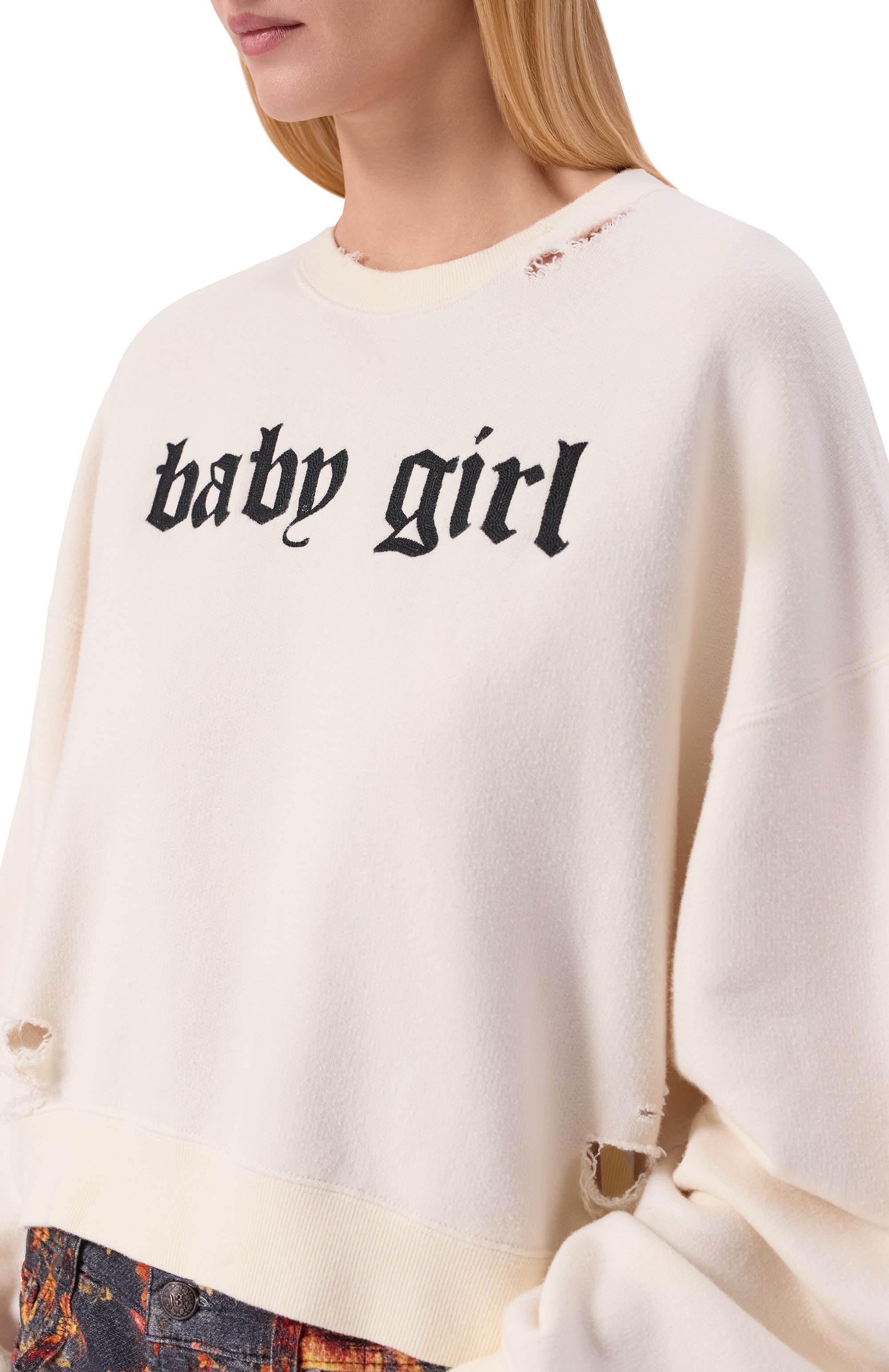 Свитшот из хлопка и лиоцелла  R13, арт. R13WK094-K135B, фото 5