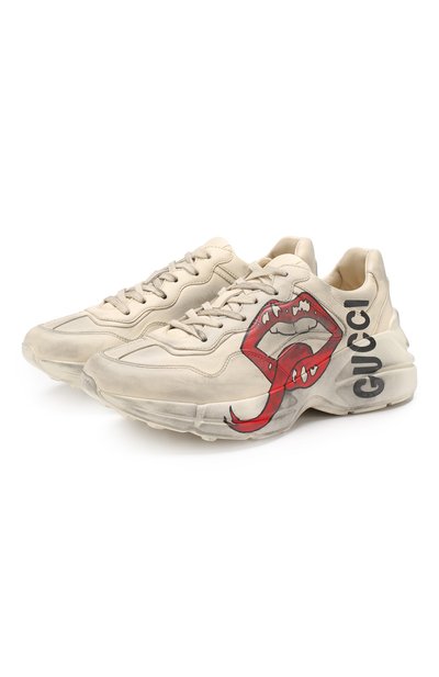 Кожаные кроссовки rhyton  GUCCI, арт. 552093/A9L00, фото 1