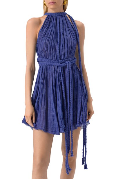 Хлопковое платье KASIA KULENTY синего цвета по цене 79150 руб., арт. CELESTINA MINI DRESS, фото 3 Хлопковое платье KASIA KULENTY, арт. CELESTINA MINI DRESS, фото 3