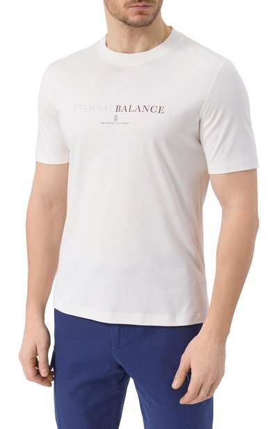 Хлопковая футболка BRUNELLO CUCINELLI, арт. M0B138433, фото 3