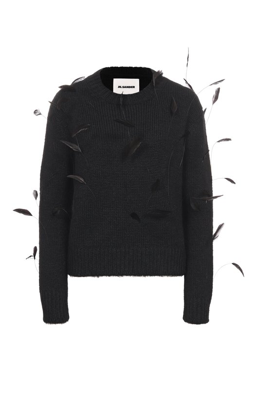 Шерстяной свитер Jil Sander J03GP0179/J14810 Чёрный J03GP0179/J14810