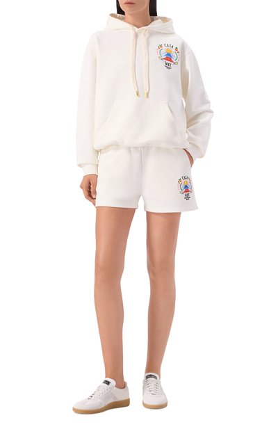 Хлопковые шорты CASABLANCA белого цвета по цене 42450 руб., арт. WPF25-JTR-186-02, фото 2 Хлопковые шорты CASABLANCA, арт. WPF25-JTR-186-02, фото 2