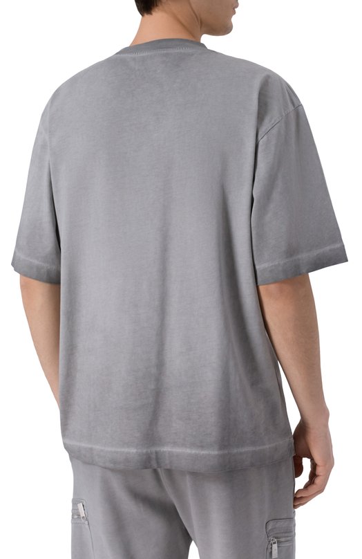 Хлопковая футболка Off-White 0MAA120F25JER00Q Серый  0MAA120F25JER00Q Фото 4