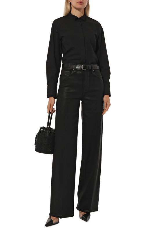 Хлопковая блузка Dorothee Schumacher 748436 Чёрный  748436 Фото 2