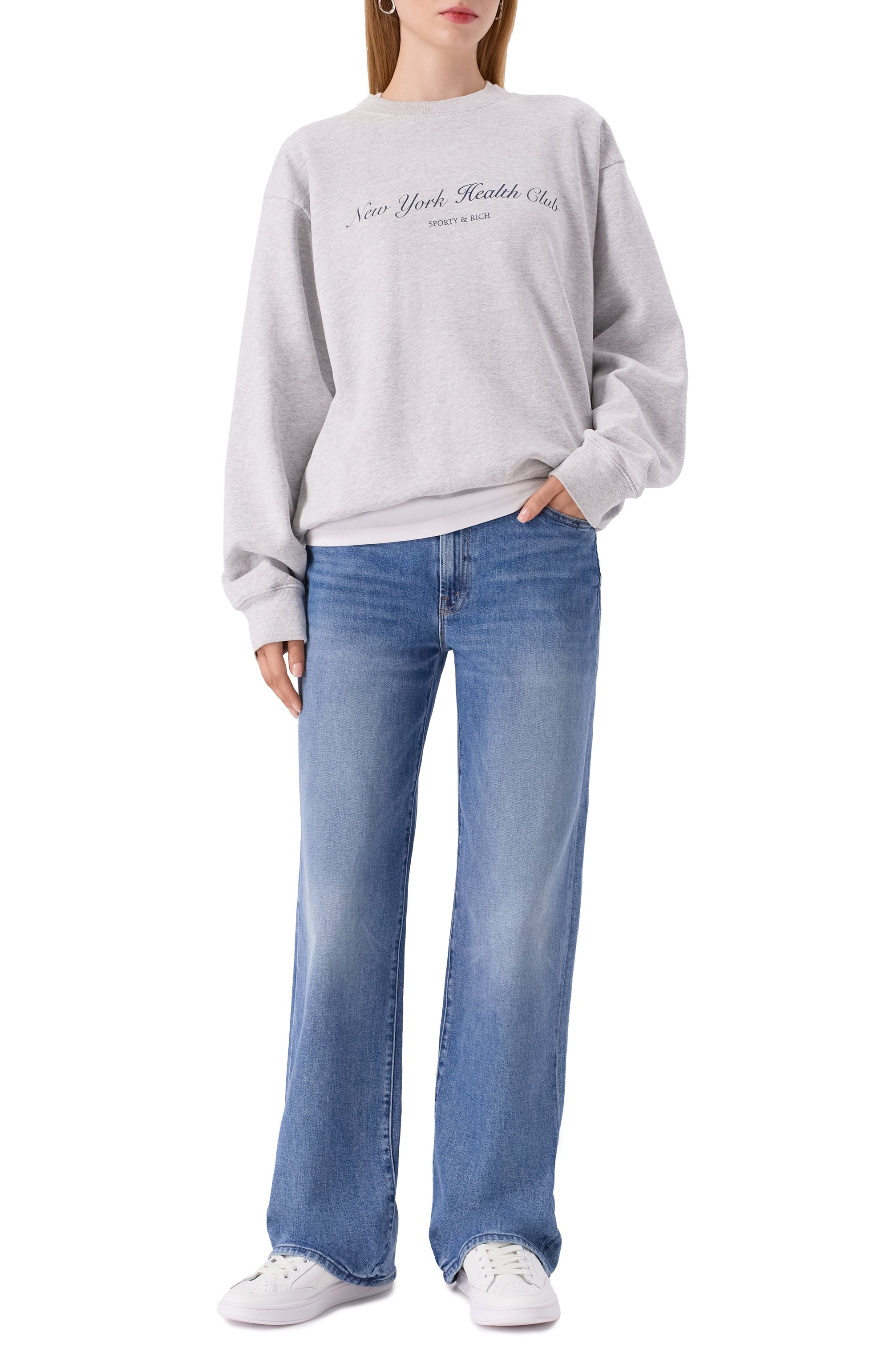 Хлопковый свитшот SPORTY AND RICH, арт. ST071506043GY03, фото 2