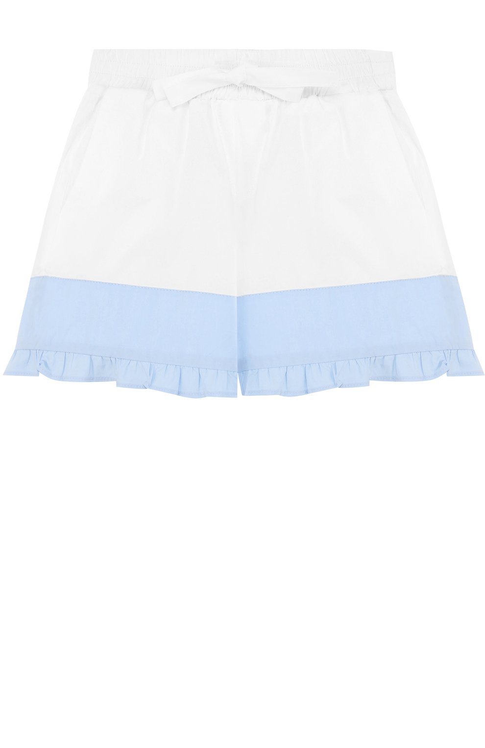 Хлопковые шорты с оборками и бантом на поясе SIMONETTA MINI, арт. 2I6019/IA100/18M-3, фото 1