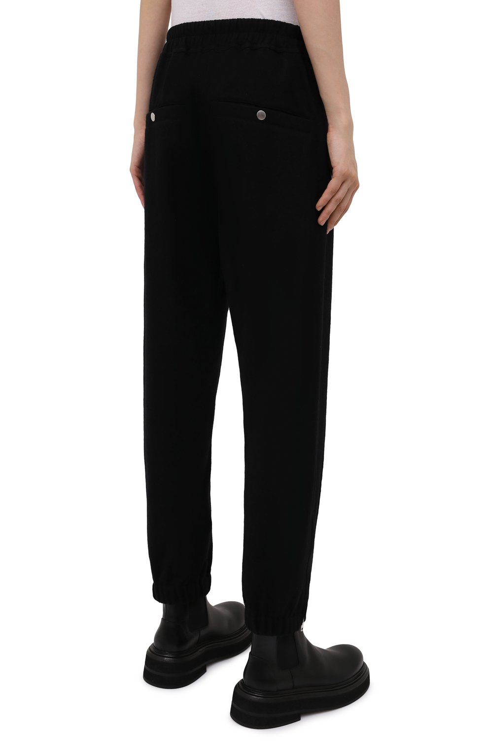 Джоггеры из хлопка и шерсти RICK OWENS черного цвета по цене 73100 руб., арт. RP02A7313/WCF, фото 4 Джоггеры из хлопка и шерсти RICK OWENS, арт. RP02A7313/WCF, фото 4