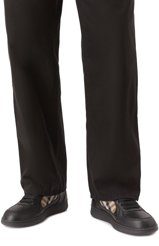Комбинированные кеды Terrace Burberry 8108650 Чёрный  8108650 Фото 3