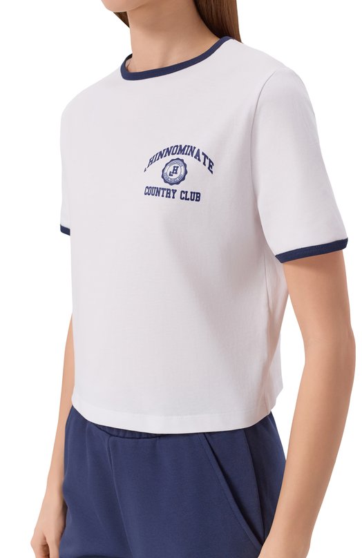 Хлопковая футболка HINNOMINATE HMABW02460 Белый  HMABW02460 Фото 5