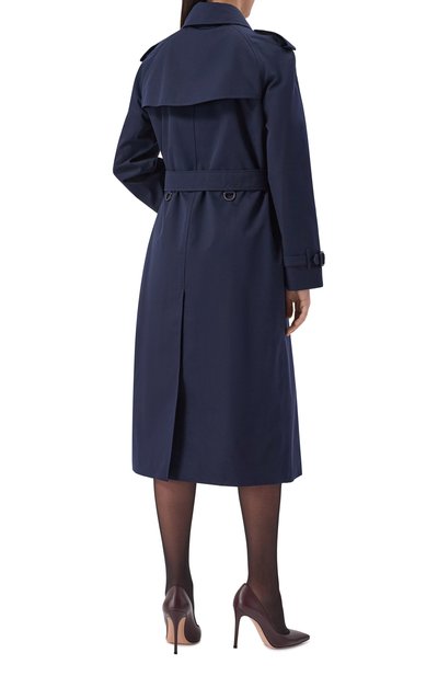 Хлопковый тренч BURBERRY темно-синего цвета по цене 331000 руб., арт. 8059242, фото 4 Хлопковый тренч BURBERRY, арт. 8059242, фото 4