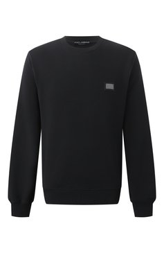Мужской хлопковый свитшот DOLCE & GABBANA черного цвета, арт. G9ABJT/G7F2G | Фото 1 (Материал внешний: Хлопок; Длина (для топов): Стандартные; Мужское Кросс-КТ: свитшот-одежда; Рукава: Длинные; Стили: Кэжуэл; Принт: Без принта; Драгоценные камни: Проставлено; Нос: Не проставлено; Материал сплава: Проставлено; Региональные ограничения белый список (Axapta Mercury): Не проставлено)