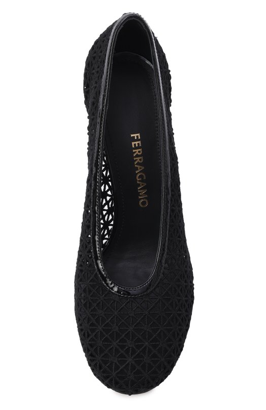 Комбинированные туфли Sol 95 Ferragamo 01L405/790 Чёрный  01L405/790 Фото 6
