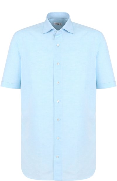 Мужская рубашка из смеси льна и хлопка с короткими рукавами ZILLI, арт. MFP-01201-01084/0002