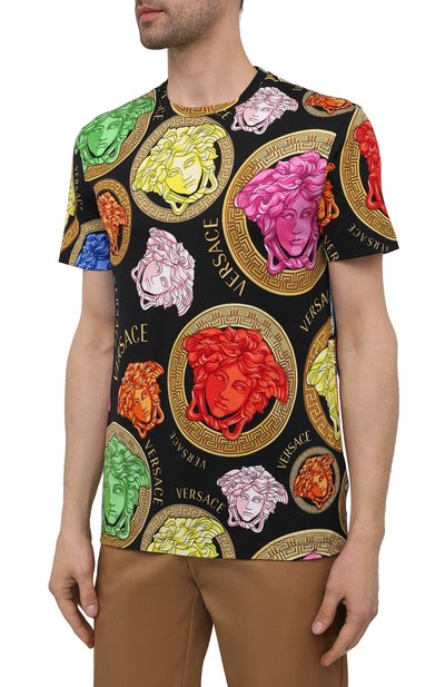 Хлопковая футболка VERSACE, арт. A77276/1F01063, фото 3