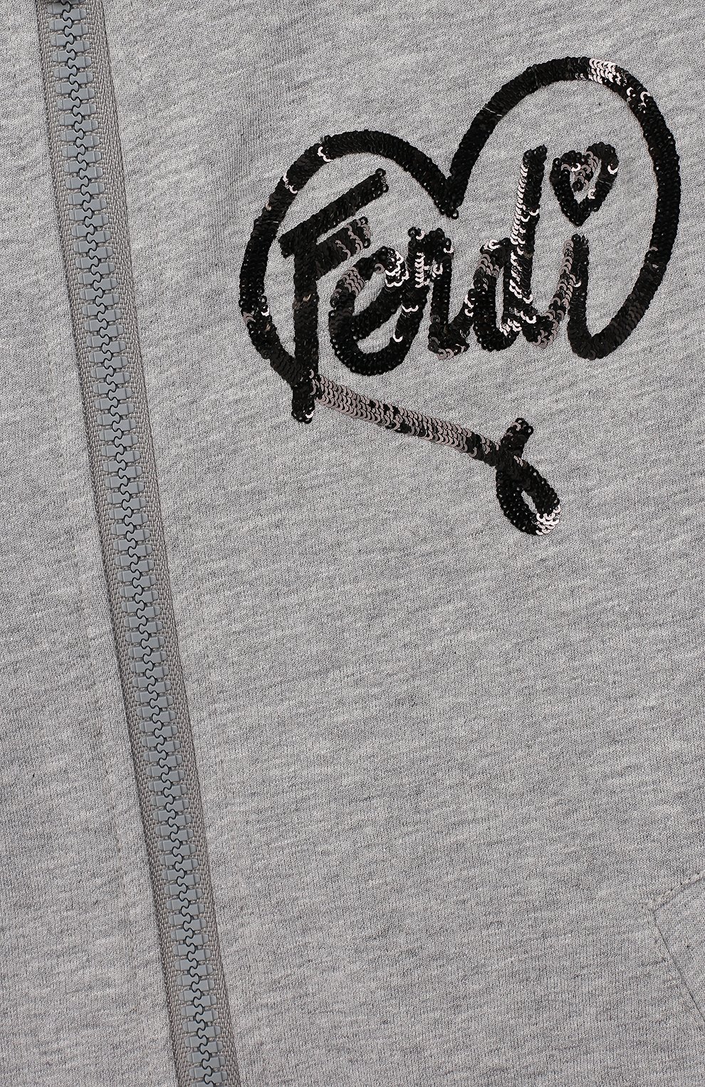 Хлопковый кардиган на молнии с капюшоном FENDI, арт. JFH061/A4RA/3A-5A, фото 3