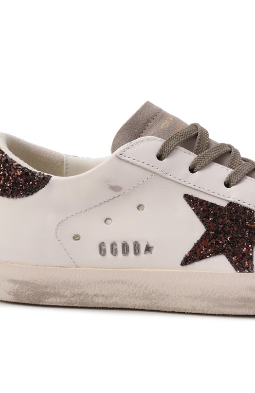 Кожаные кеды Super-Star Golden Goose Deluxe Brand GWF00101.F008122 Белый  GWF00101.F008122 Фото 7