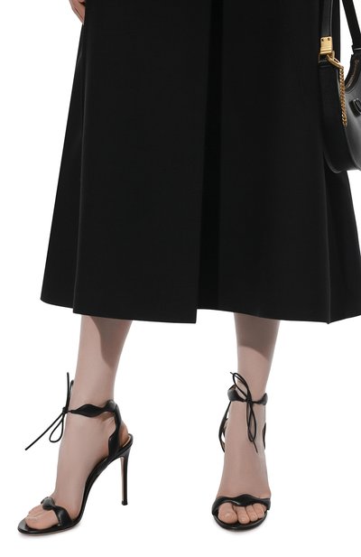 Кожаные босоножки GIANVITO ROSSI черного цвета по цене 99100 руб., арт. G32100.15RIC.NAPNER0, фото 3 Кожаные босоножки GIANVITO ROSSI, арт. G32100.15RIC.NAPNER0, фото 3