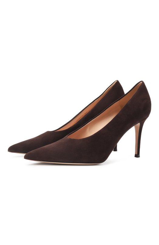 Замшевые туфли Gianvito 85 Gianvito Rossi G22277.85RIC.CAMM0KA Коричневый G22277.85RIC.CAMM0KA