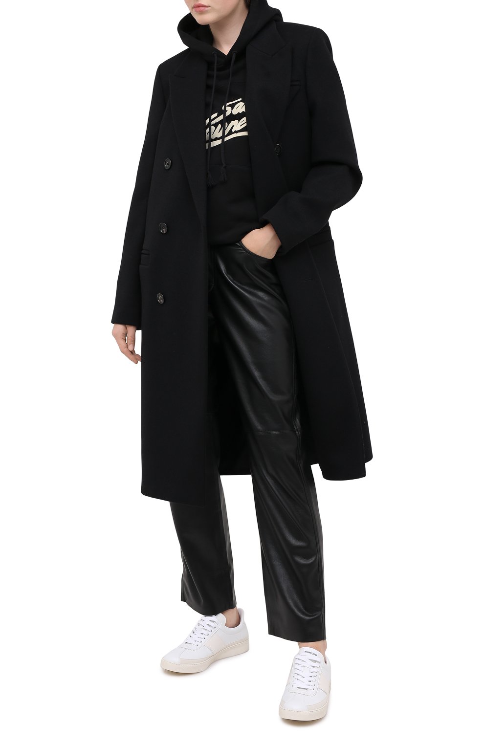 Хлопковое худи SAINT LAURENT черного цвета по цене 89600 руб., арт. 631826/YBVB2, фото 2 Хлопковое худи SAINT LAURENT, арт. 631826/YBVB2, фото 2