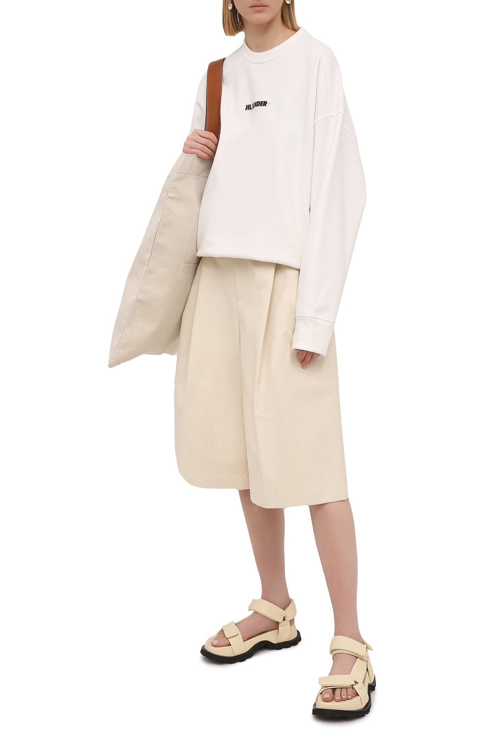 Хлопковый свитшот JIL SANDER, арт. JPPS707513-WS248608, фото 2