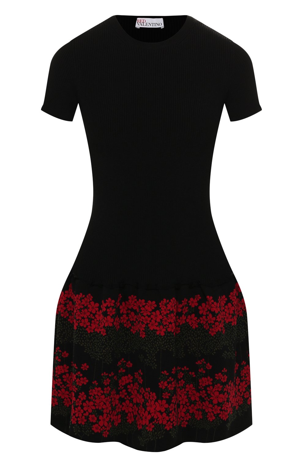 Платье из вискозы REDVALENTINO черного цвета по цене 35300 руб., арт. SR3KDA76/4GD, фото 1 Платье из вискозы REDVALENTINO, арт. SR3KDA76/4GD, фото 1