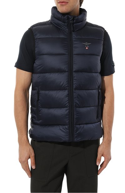 Утепленный жилет AERONAUTICA MILITARE темно-синего цвета по цене 31150 руб., арт. 232/AB2105CT3181, фото 3 Утепленный жилет AERONAUTICA MILITARE, арт. 232/AB2105CT3181, фото 3