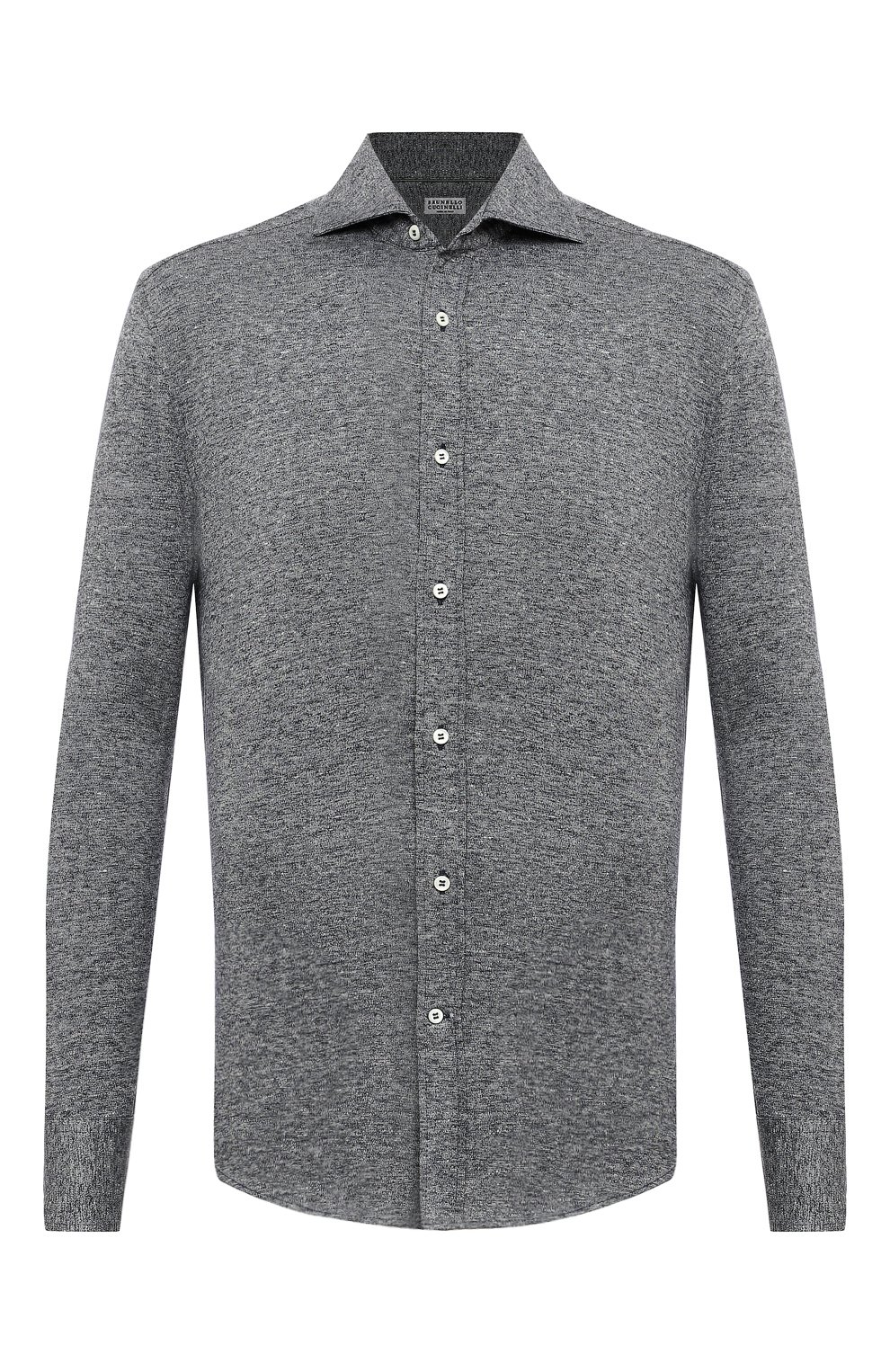 Рубашка изо льна и хлопка BRUNELLO CUCINELLI, арт. MW835B2269, фото 1