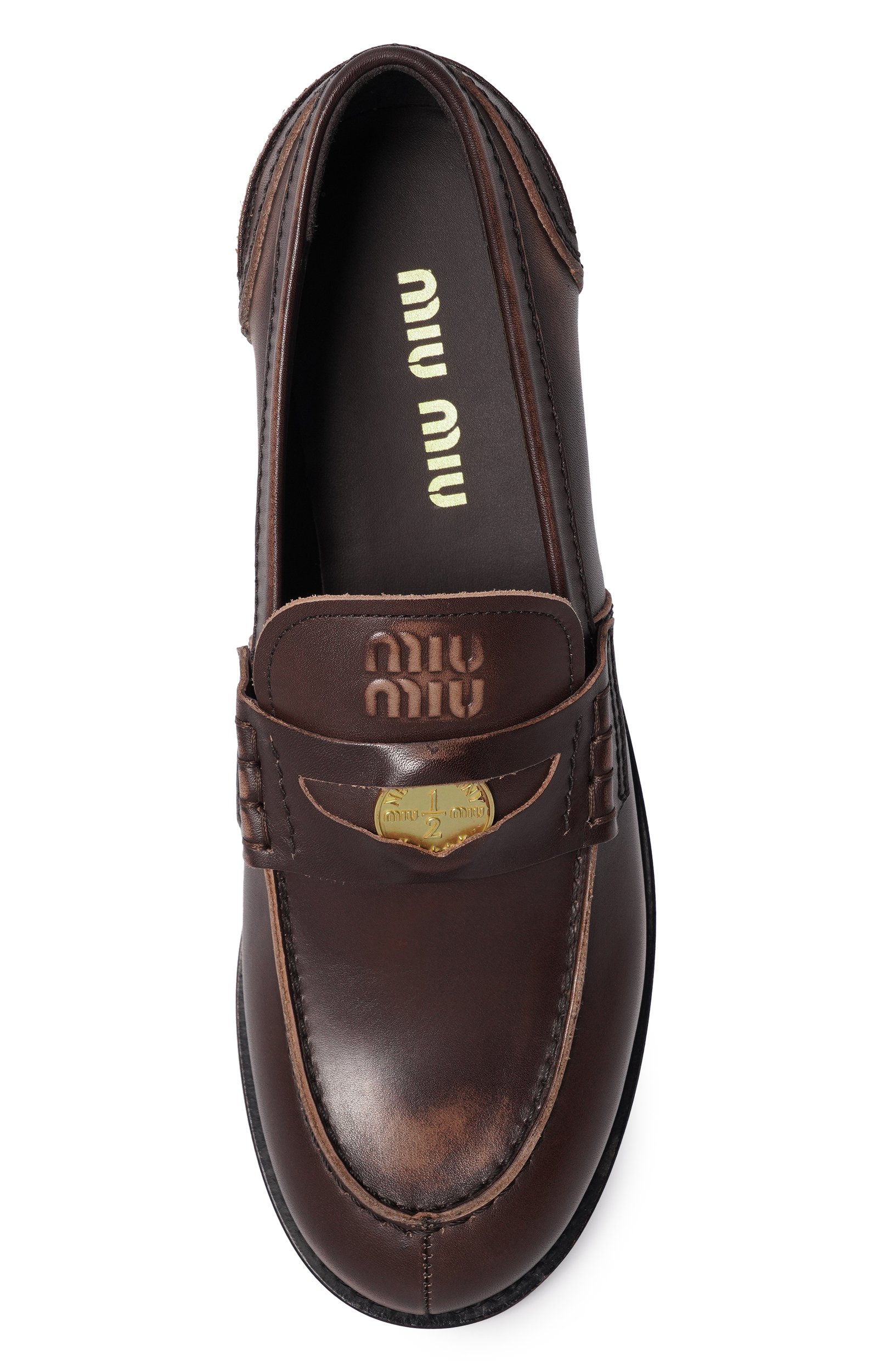 Кожаные пенни-лоферы MIU MIU, арт. 5D773D/3G48, фото 6