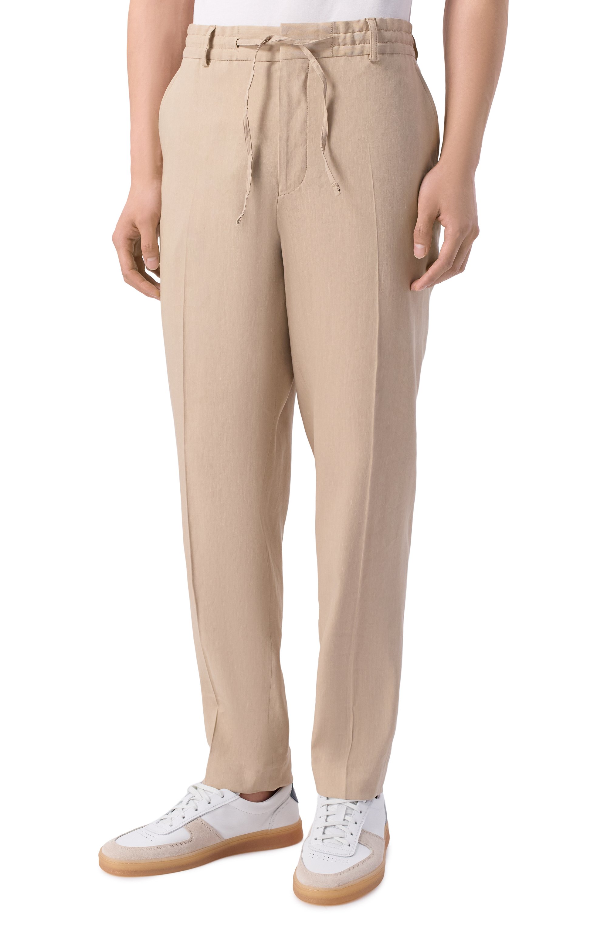 Брюки изо льна и вискозы BOSS, арт. 50561973, фото 3