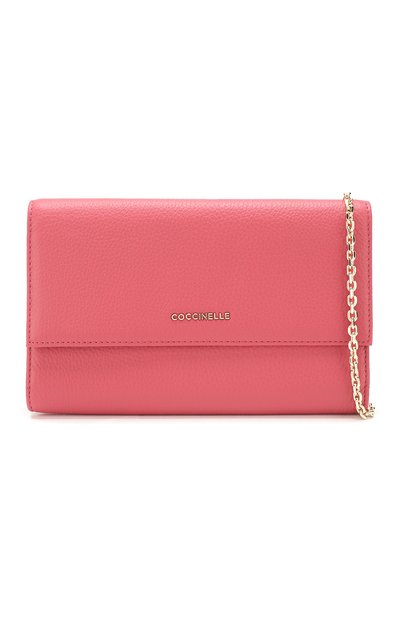 Кожаный кошелек на цепочке COCCINELLE розового цвета по цене 17700 руб., арт. E2 FW5 11 07 01, фото 5 Кожаный кошелек на цепочке COCCINELLE, арт. E2 FW5 11 07 01, фото 5