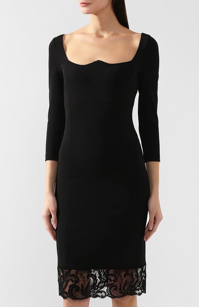Приталенное платье VERSACE черного цвета по цене 264000 руб., арт. A82218/A206192, фото 3 Приталенное платье VERSACE, арт. A82218/A206192, фото 3