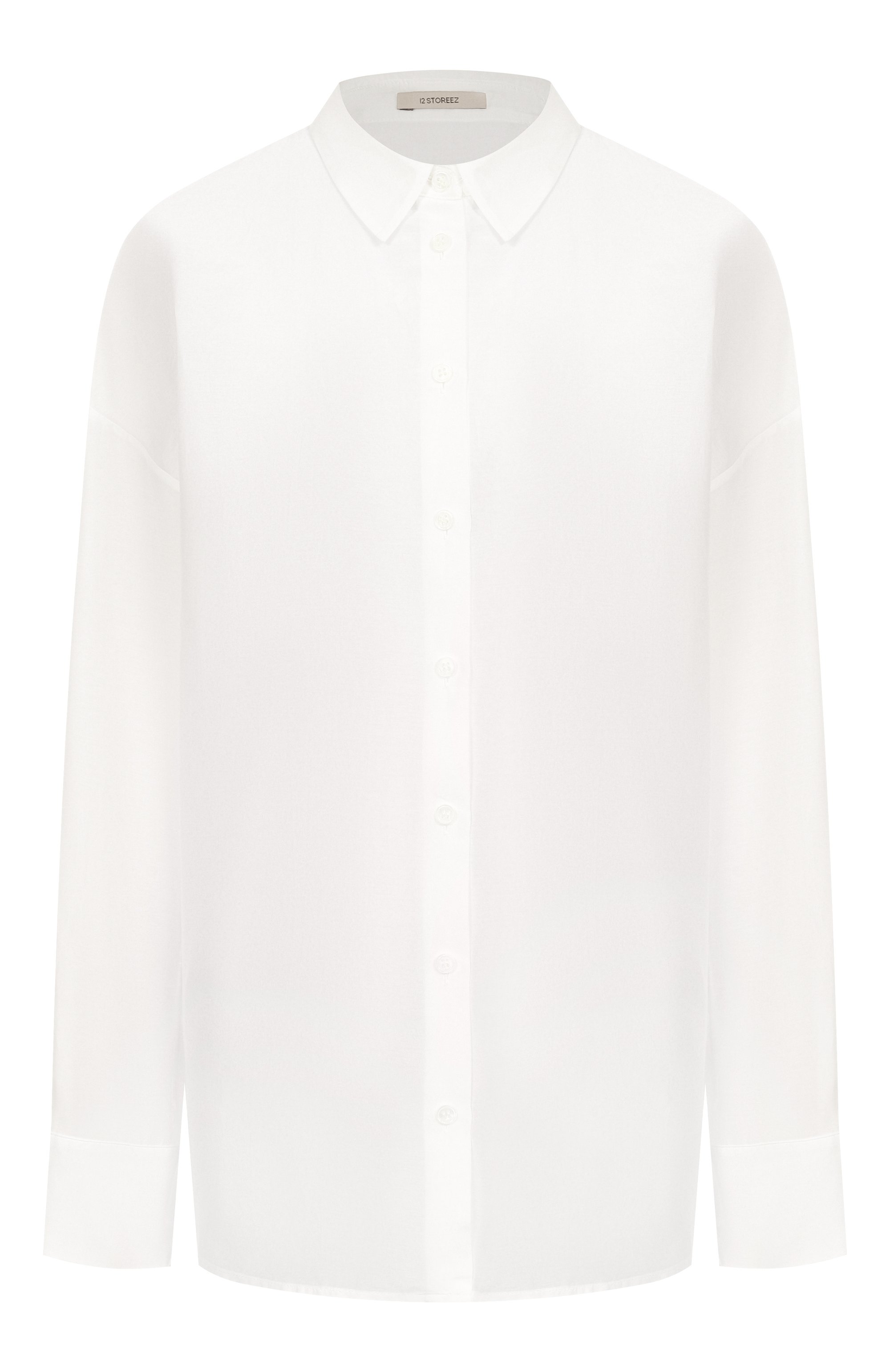 Рубашка из хлопка и шелка 12 STOREEZ, арт. 130614, фото 1