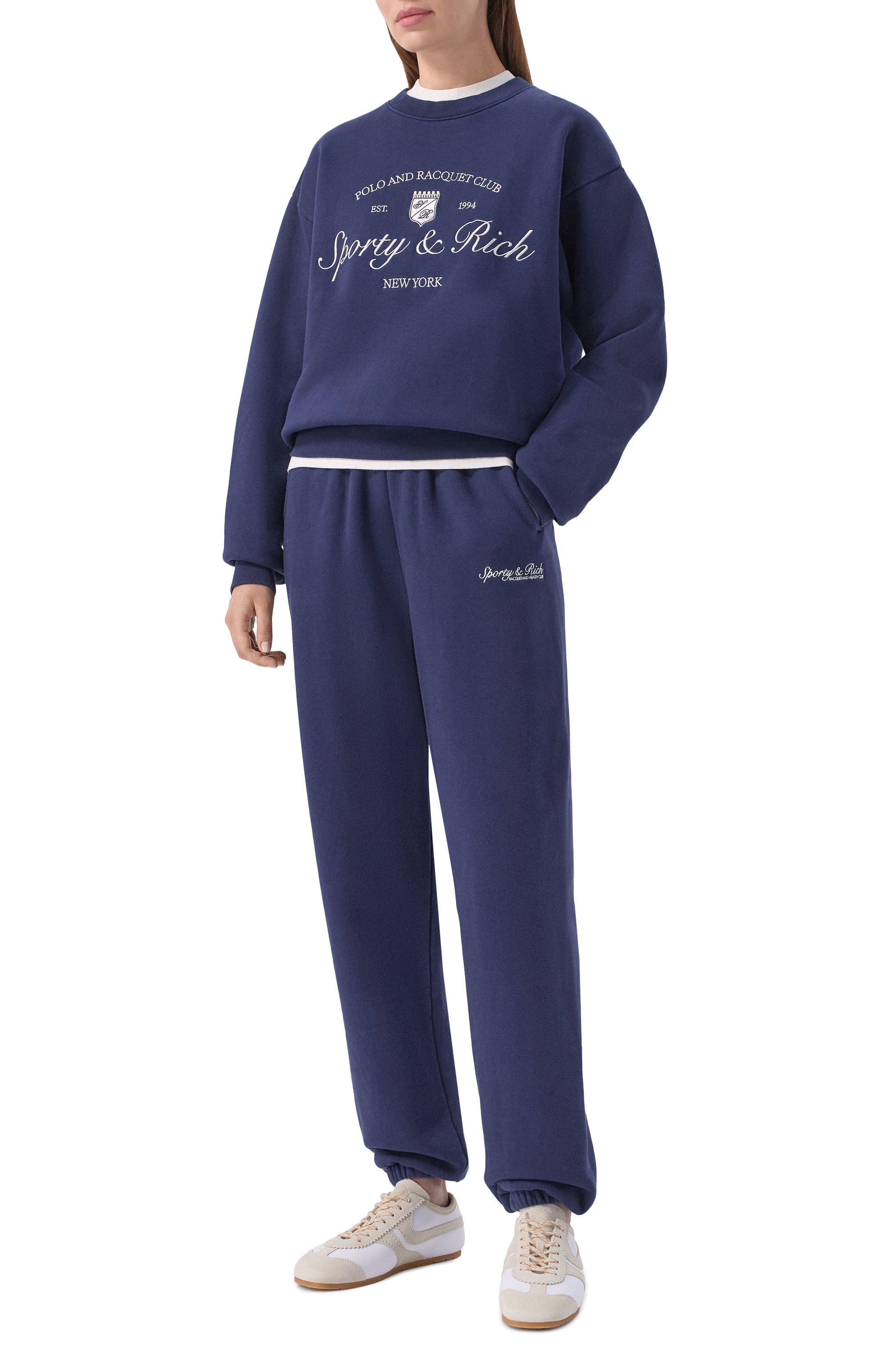 Хлопковый свитшот SPORTY AND RICH, арт. ST09875412BL106, фото 2