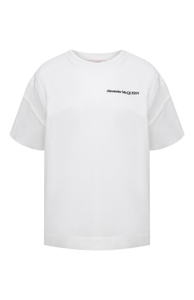 Женская хлопковая футболка ALEXANDER MCQUEEN, арт. 653731/QLAA6