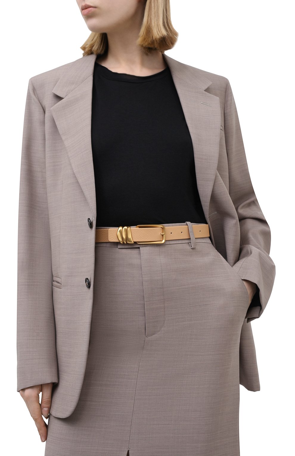 Кожаный ремень metal loops BOTTEGA VENETA, арт. 666677/V12M1, фото 2