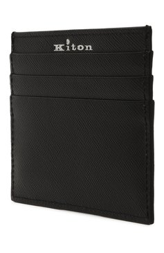 Мужской кожаный футляр для кредитных карт KITON черного цвета, арт. UPEA010N0100301 | Фото 2 (Материал: Натуральная кожа; Нос: Не проставлено; Материал сплава: Проставлено)