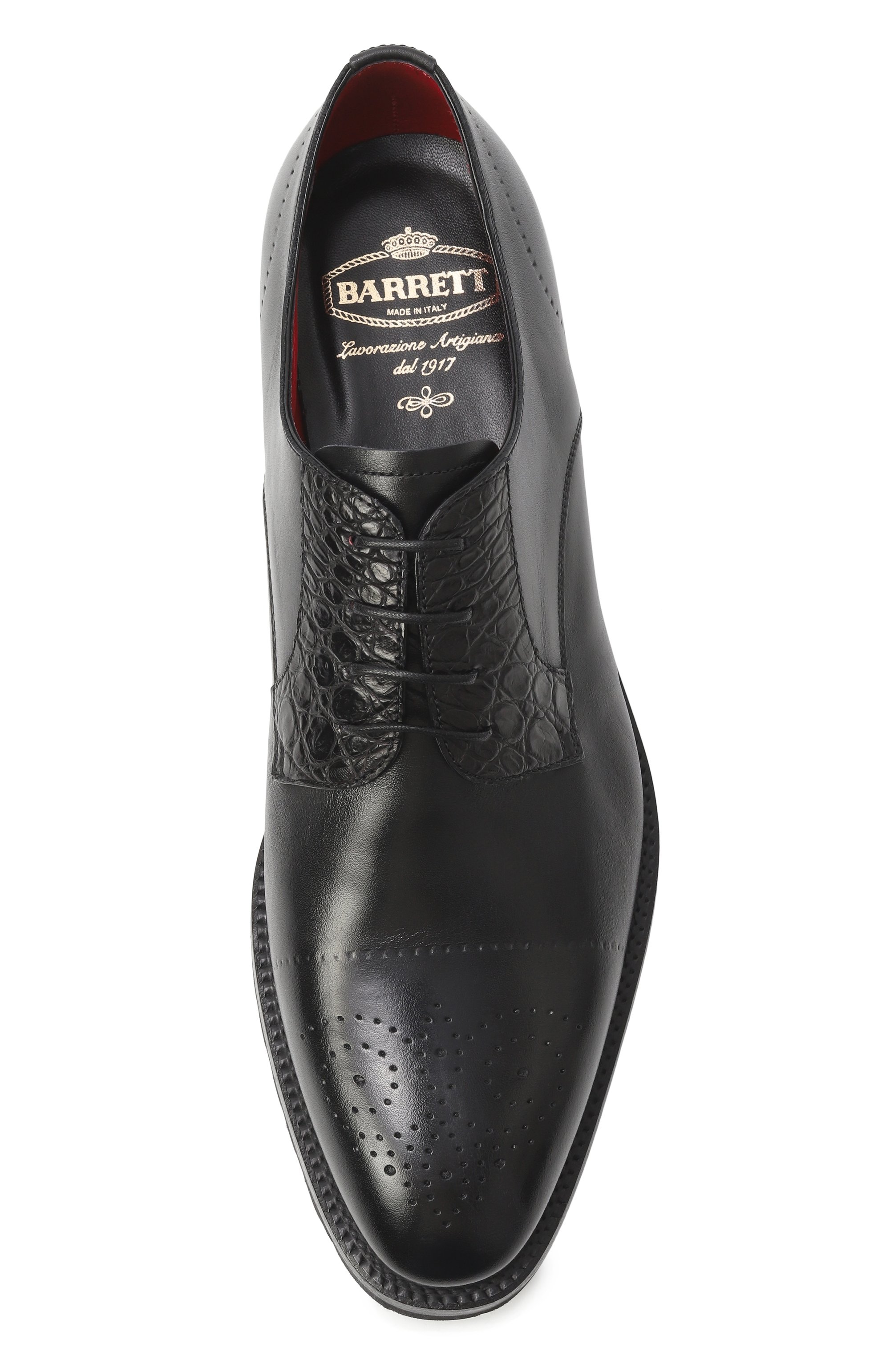 Кожаные дерби с отделкой из аллигатора BARRETT, арт. 252U010.2, фото 6