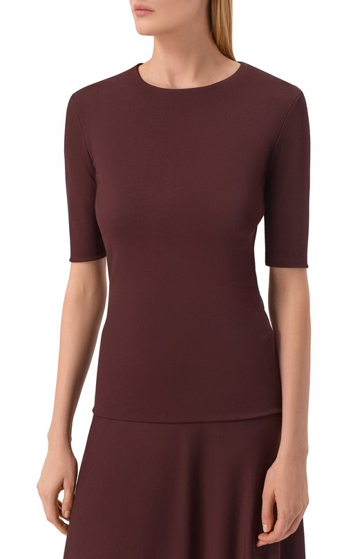 Пуловер из вискозы Jil Sander J04NC0002/J65016 Бордовый  J04NC0002/J65016 Фото 3