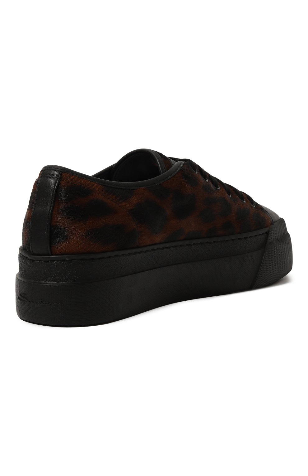 Кожаные кеды SANTONI леопардового цвета по цене 83950 руб., арт. WBGG61178NERRLRZ, фото 5 Кожаные кеды SANTONI, арт. WBGG61178NERRLRZ, фото 5