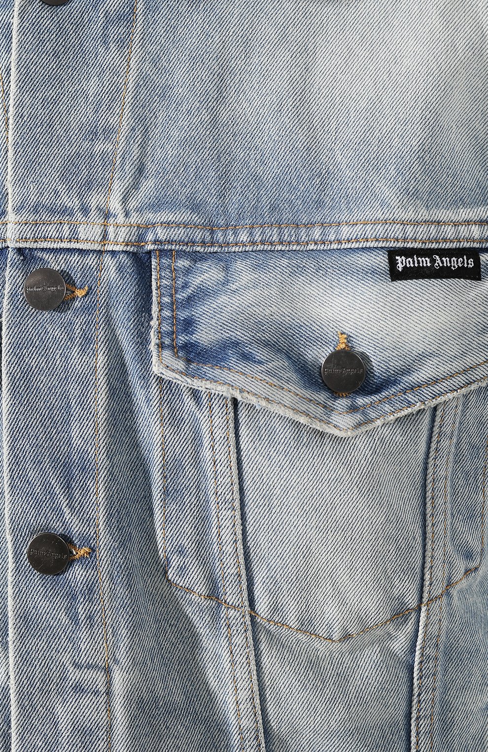 Джинсовая куртка PALM ANGELS голубого цвета по цене 68950 руб., арт. PWYE003S20DEN0014001, фото 5 Джинсовая куртка PALM ANGELS, арт. PWYE003S20DEN0014001, фото 5