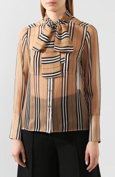 Шелковая блузка BURBERRY, арт. 8024258, фото 3
