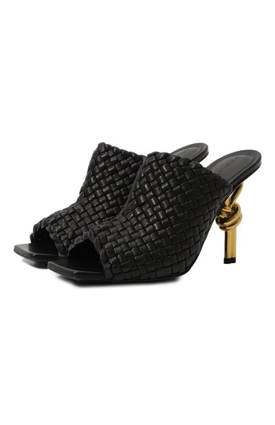 Кожаные мюли knotted intreccio BOTTEGA VENETA, арт. 754143/V2P50, фото 1