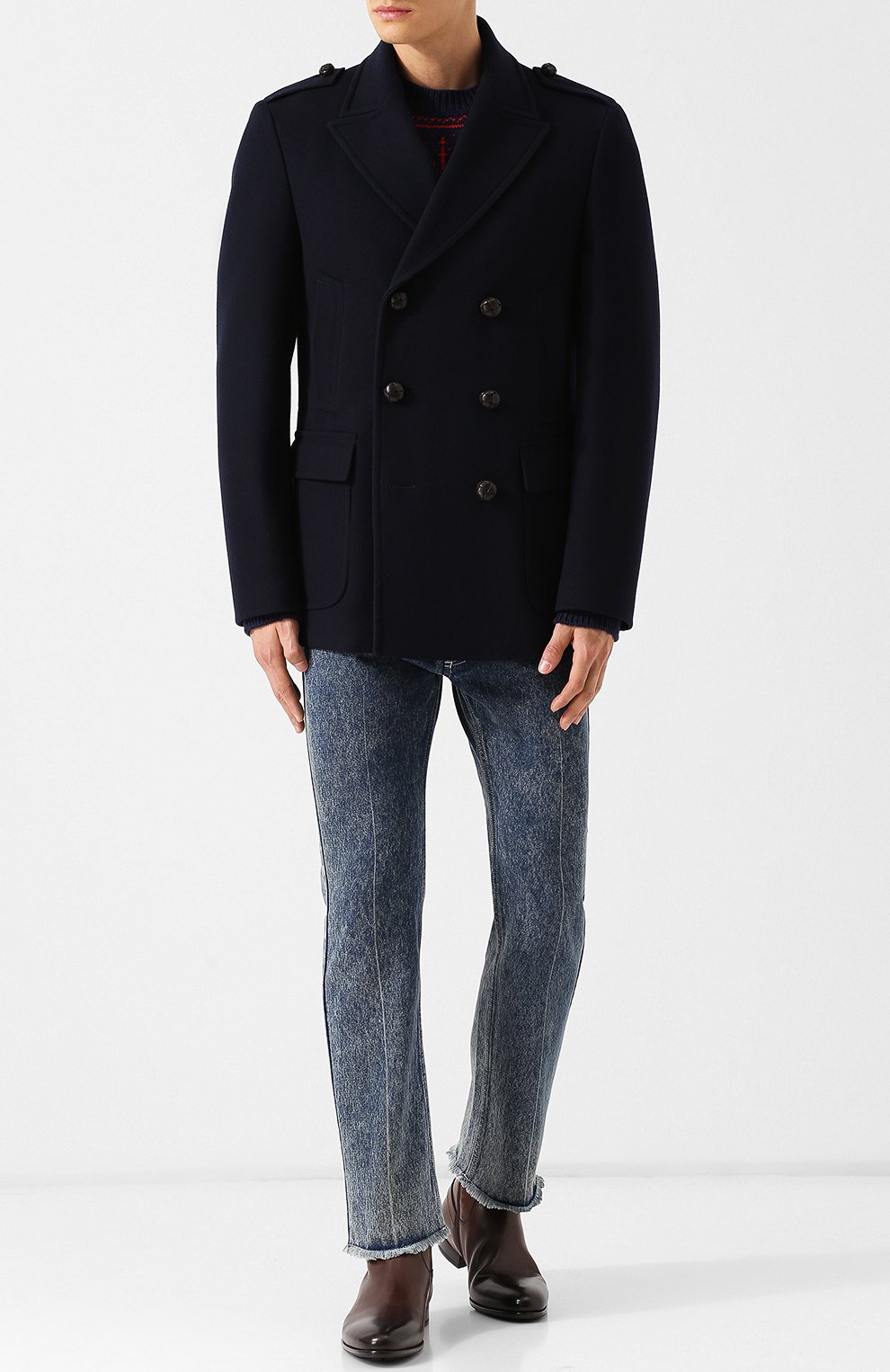 Укороченный бушлат из смеси шерсти и кашемира GUCCI, арт. 523628/Z525C, фото 2