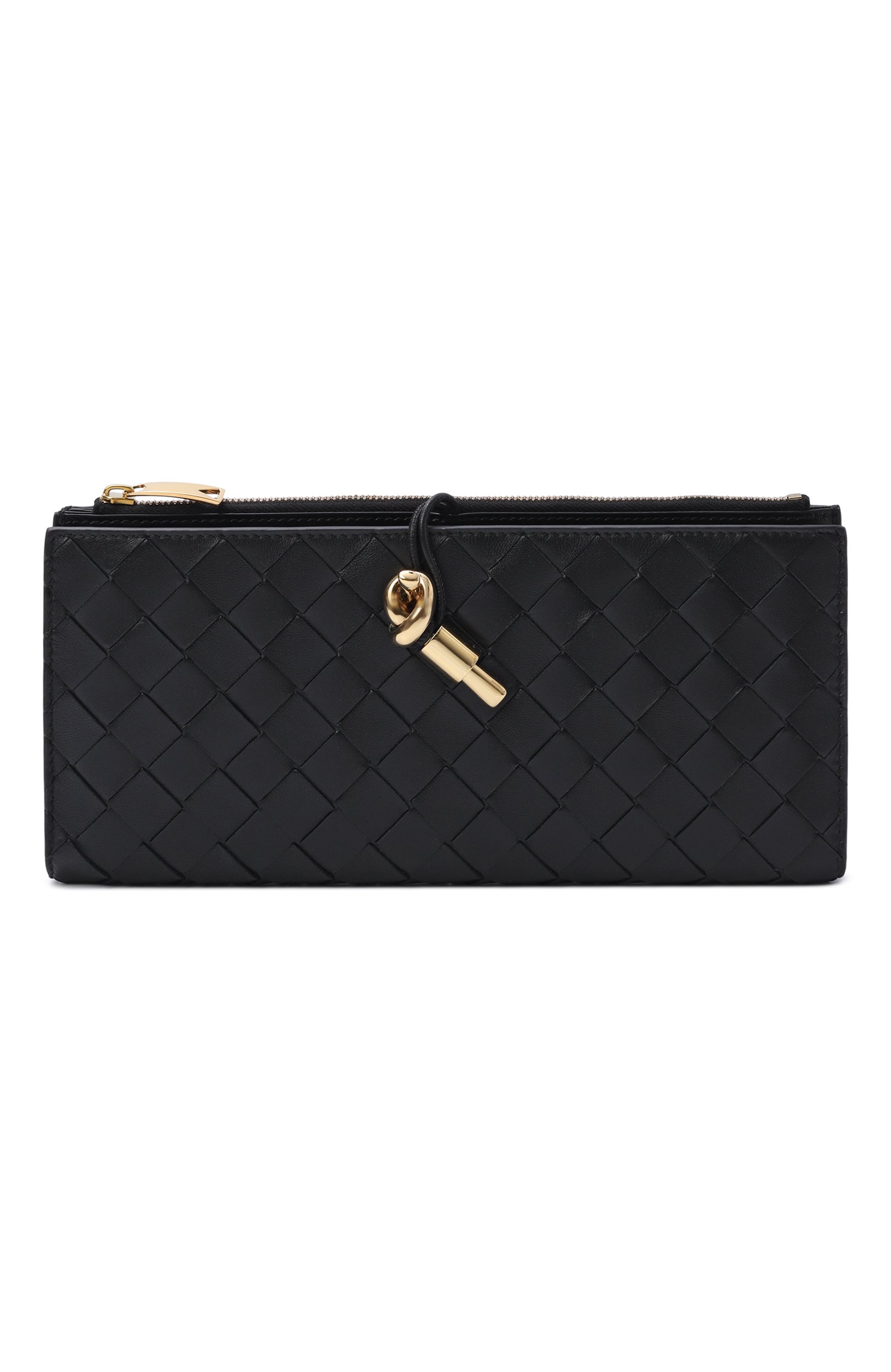 Кожаное портмоне BOTTEGA VENETA черного цвета по цене 186000 руб., арт. 876345/VCPP2, фото 1 Кожаное портмоне BOTTEGA VENETA, арт. 876345/VCPP2, фото 1
