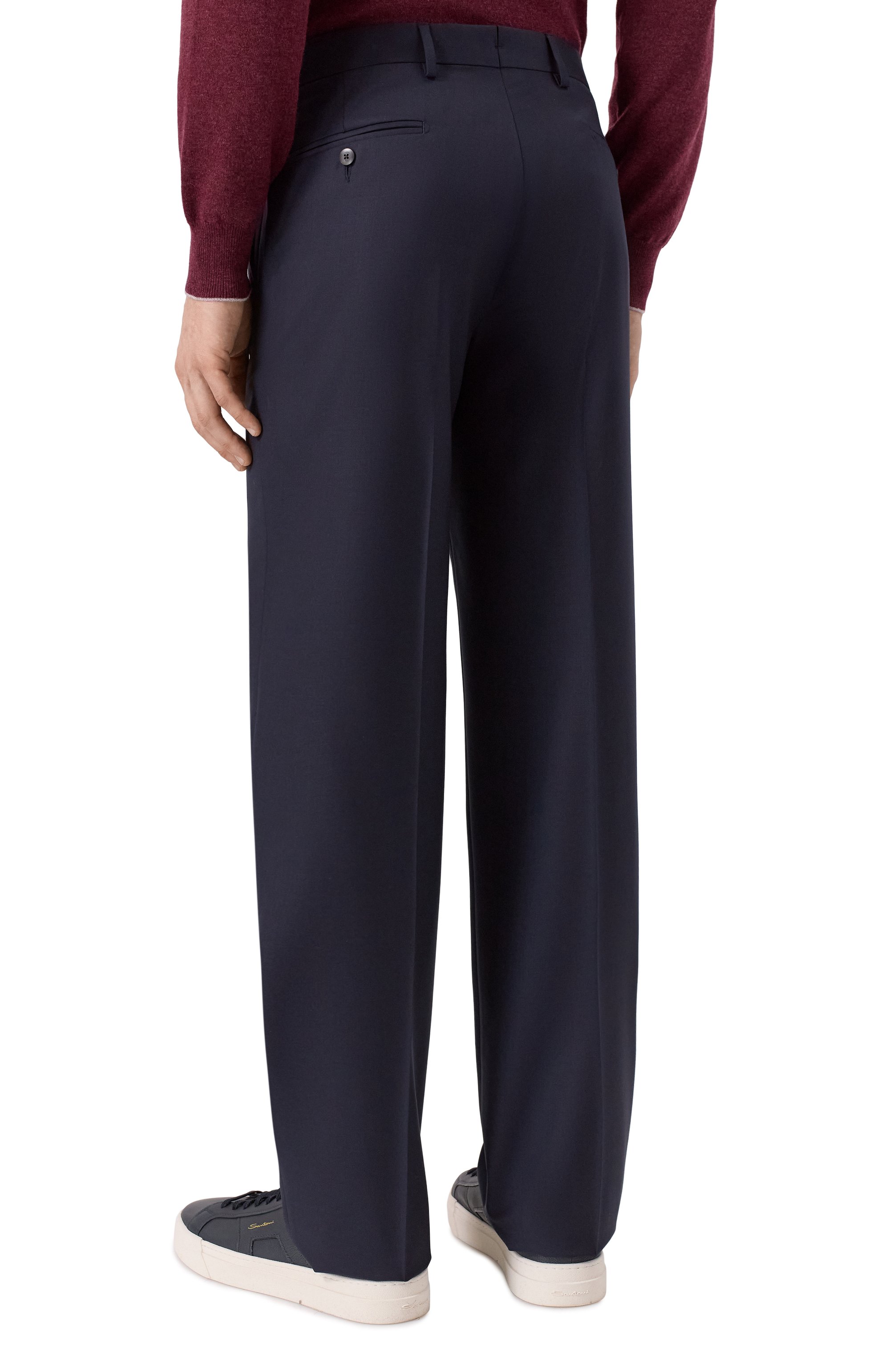 Шерстяные брюки MVST темно-синего цвета по цене 152500 руб., арт. M25.1MM.T409/684, фото 4 Шерстяные брюки MVST, арт. M25.1MM.T409/684, фото 4